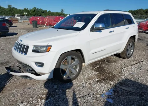 2014 Jeep Grand Cherokee Overland z USA, uszkodzony, nr VIN 1C4RJECG9EC331417